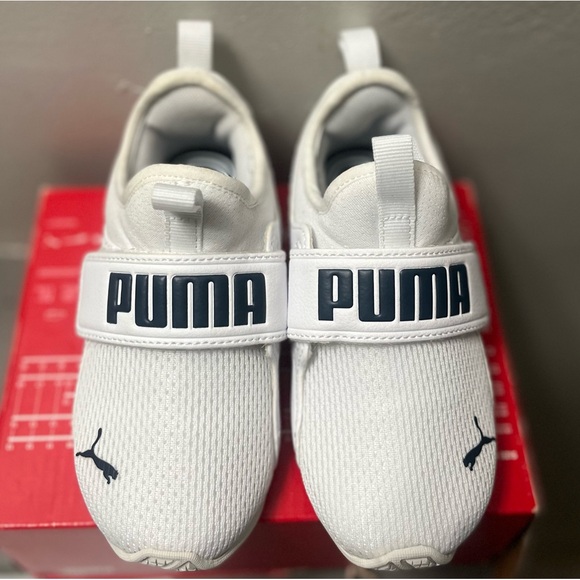 Kids / Infants White Puma Slip On Shoes Toddler Size 10C - Picture 4 of 6